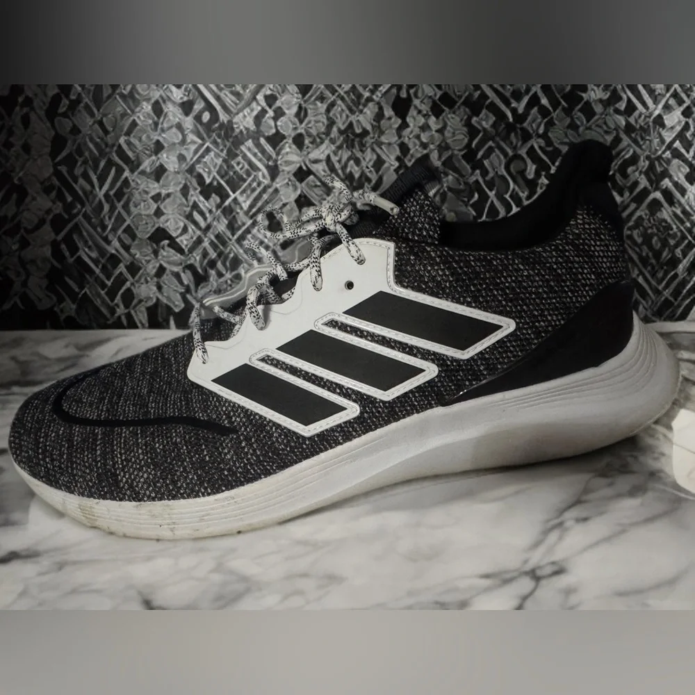 Adidas Black and White Sneakers with Sleek Design